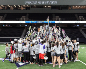Xerox Bridge Lacrosse Clinic Players Offer a Stick Salute