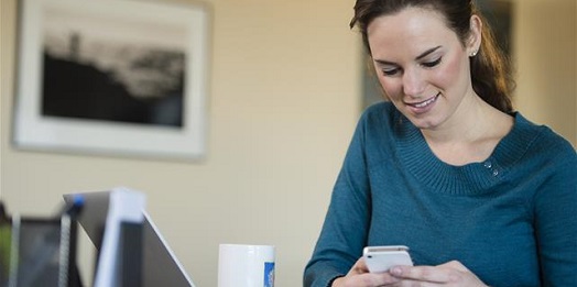 woman with smartphone